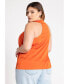 ფოტო #2 პროდუქტის Plus Size Halter Neck Top