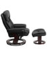 Фото #12 товара Multi-Position Recliner Chair & Curved Ottoman With Swivel Wood Base