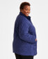 ფოტო #2 პროდუქტის Plus Size Reversible Quilted Sherpa Jacket, Created for Macy's