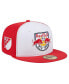 ფოტო #1 პროდუქტის Men's White, Red New York Red Bulls 2024 Kick Off Collection 59FIFTY Fitted Hat