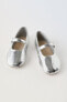 Metallic ballet flats