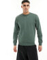 Weekday sweatshirt in bottle green