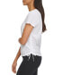 ფოტო #4 პროდუქტის Women's Drawstring-Ruched Textured Top