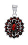 Фото #1 товара Luxury silver pendant with real Czech garnet SILVEGO180024