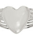 ფოტო #3 პროდუქტის Silver Puffy Heart Cuff Bracelet