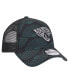 Фото #3 товара Men's Black Jacksonville Jaguars Agave Trucker 9FORTY Adjustable Hat