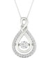 ფოტო #1 პროდუქტის Diamond Teardrop 18" Pendant Necklace (1/3 ct. t.w.) in 10k White Gold