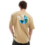 The North Face Dome backprint oversized t-shirt in beige Бежевый, M - фото #4