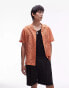 Фото #1 товара Topman short sleeve relaxed burn out shirt in orange