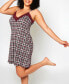 Фото #3 товара Plus Size Modal Cozy Plaid Trimmed in Elegant Lace 1 Pc Nightgown