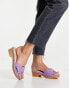 Kaltur stud trim clog sandal in lilac