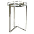 Side table DKD Home Decor Crystal Steel Silver (42 x 42 x 61 cm)