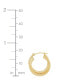 Фото #5 товара Серьги Macy's Twisted & Smooth Small Hoop 14k Gold, 15mm