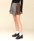 Women's Mixed Pattern Pleated Mini Skirt