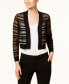 Sheer-Stripe Cropped Cardigan