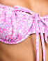 Фото #2 товара Kulani Kinis grape spritz ruched underwire bikini top in purple