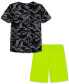 Toddler & Little Boys Printed Logo T-Shirt & Shorts, 2 Piece Set