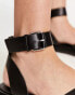 ONLY cross front buckle sandals in black