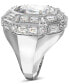 Фото #3 товара Rhodium-Plated Mixed Crystal Statement Ring