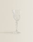 Cut crystalline wine glass