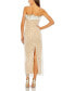 ფოტო #5 პროდუქტის Women's Embellished Strapless Column Dress