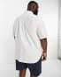 Polo Ralph Lauren Big & Tall icon logo short sleeve seersucker shirt in white