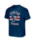 Фото #3 товара Men's NFL x Darius Rucker Collection by Navy Houston Texans Stripe T-shirt