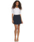 Women's Pleated Patch-Pocket Mini Skirt