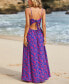 Women's Paisley Print Twisted Maxi Beach Dress