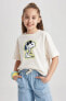 Kız Çocuk Snoopy Crop Kısa Kollu Tişört Z8517a623sm