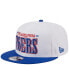 Фото #3 товара Men's White Philadelphia 76ers Team Stack 9FIFTY Snapback Hat