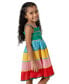 ფოტო #3 პროდუქტის Little Girls Smocked Colorblock Cotton Dress
