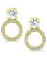 Cubic Zirconia Circle Drop Earrings in 18k Gold-Plated Sterling Silver, Created for Macy's