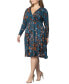 Фото #3 товара Women's Plus Size Aster Faux Wrap Dress