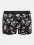 Фото #6 товара Jack & Jones 3 pack trunks in black floral & black