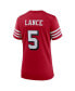 ფოტო #4 პროდუქტის Women's Trey Lance Scarlet San Francisco 49ers Alternate Game Jersey