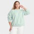 Universal Thread Women Light Blue Long-Sleeve Crewneck Fleece Sweatshirt Size XL