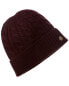 Фото #1 товара Bruno Magli Chunky Knit Cable Cashmere Hat Women's Purple