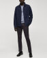 ფოტო #7 პროდუქტის Men's Double-Faced Pockets Detail Wool Overshirt