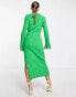 Фото #4 товара & Other Stories rib knitted midi dress in green