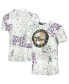 Фото #1 товара Men's White Philadelphia 76Ers Gold Foil Splatter Print T-shirt