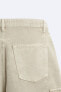 Denim cargo bermuda shorts