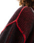 Weekday Holger wool blend mock neck jumper in red