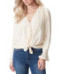 Фото #1 товара Women's Cecily Pleated Button-Down Tie-Front Blouse