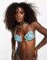 Motel ravola bead bikini top in boho batik blue M - фото #6