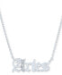 Diamond Accent Zodiac Name 18" Pendant Necklace in Sterling Silver or 14k Gold-Plated Sterling Silver