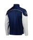 ფოტო #2 პროდუქტის Men's Navy GA Tech Yellow Jackets AEROREADY Knit Quarter-Snap Jacket