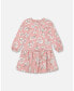 Girl French Terry Dress Pink Jasmine Flower Print - Child