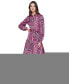 ფოტო #1 პროდუქტის Women's Printed A-Line Shirtdress