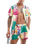 Another Influence beach shirt in postcard print Mehrfachaufdruck, L - Chest 40-42 - фото #4